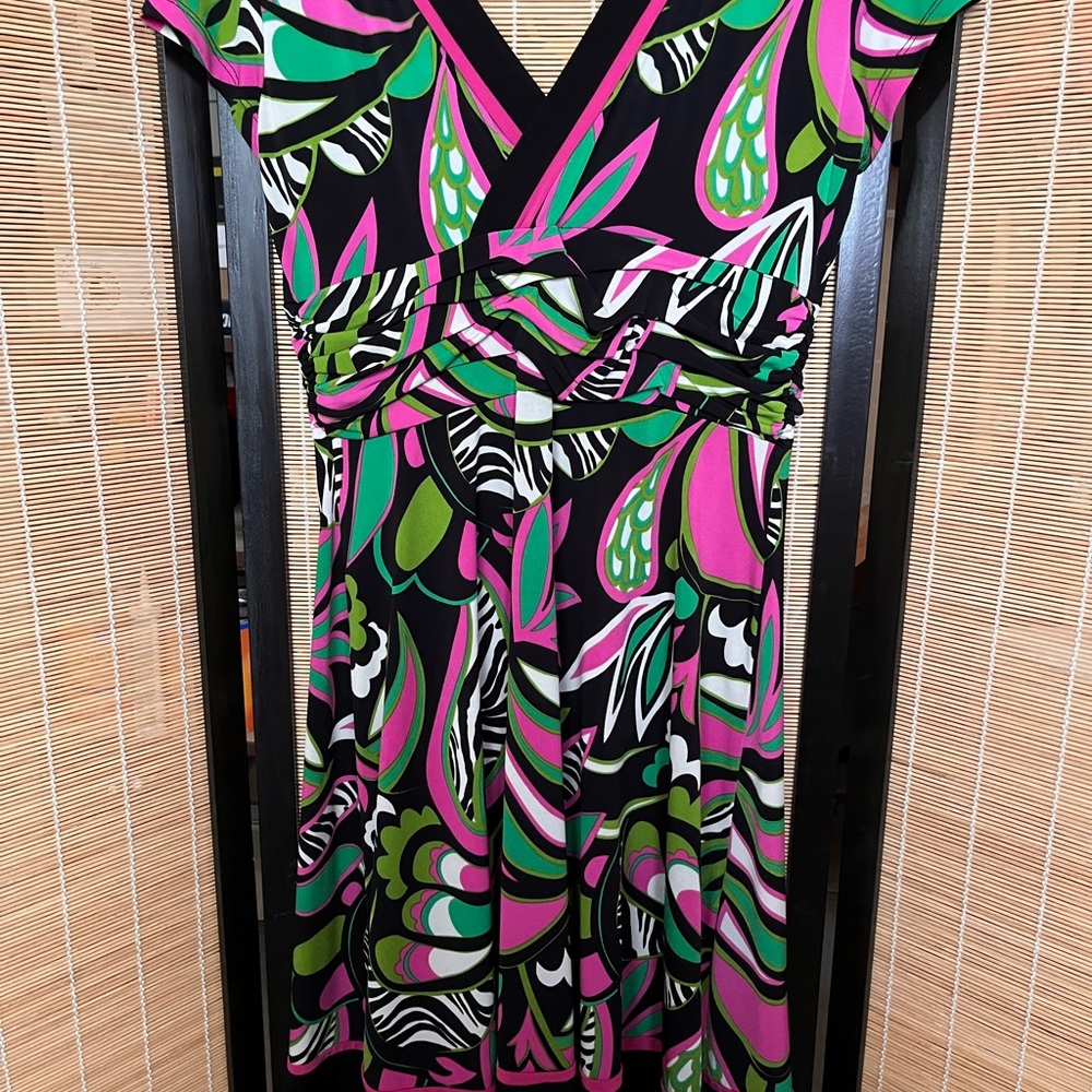 Colorful Abstract Midi Dress - Picture 2 of 2